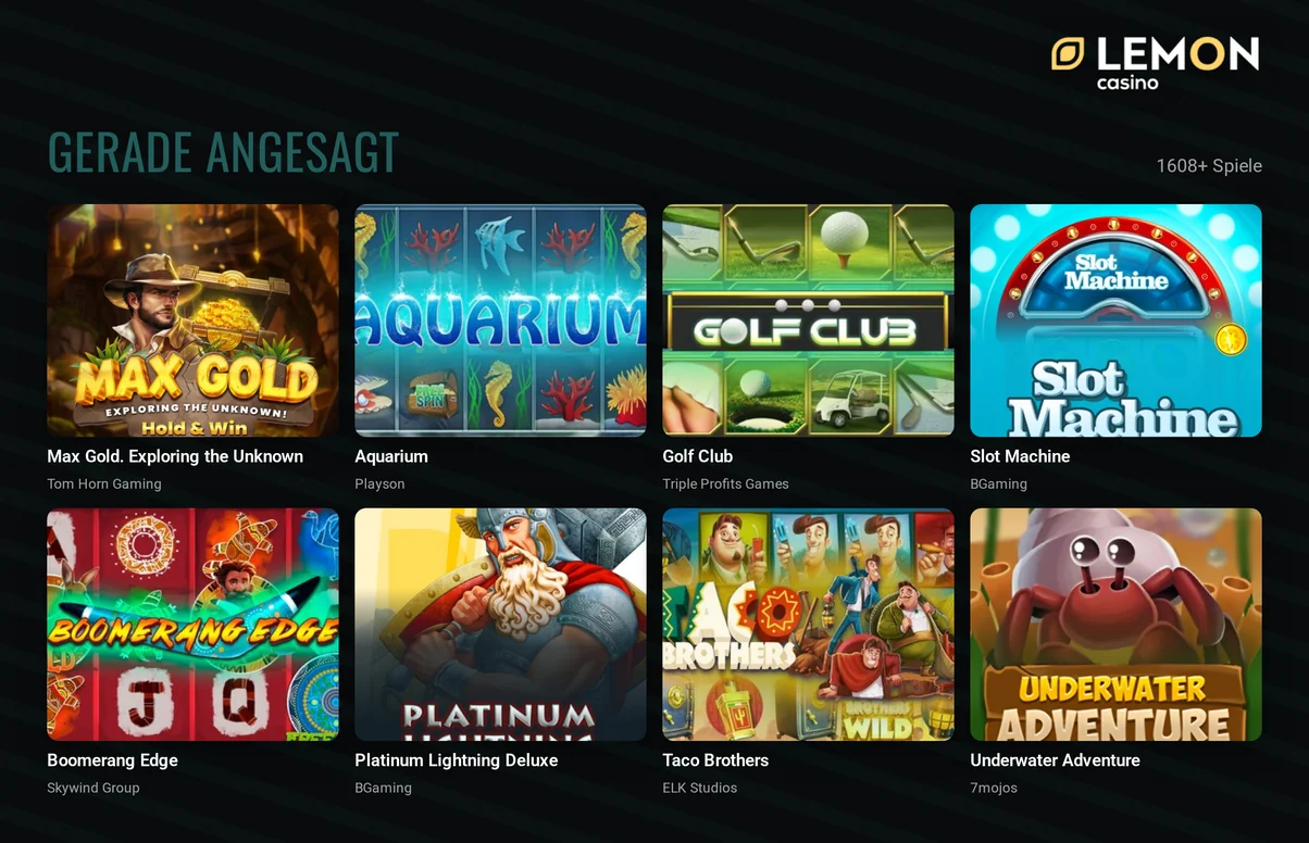 Wähle beliebte Slots aus.